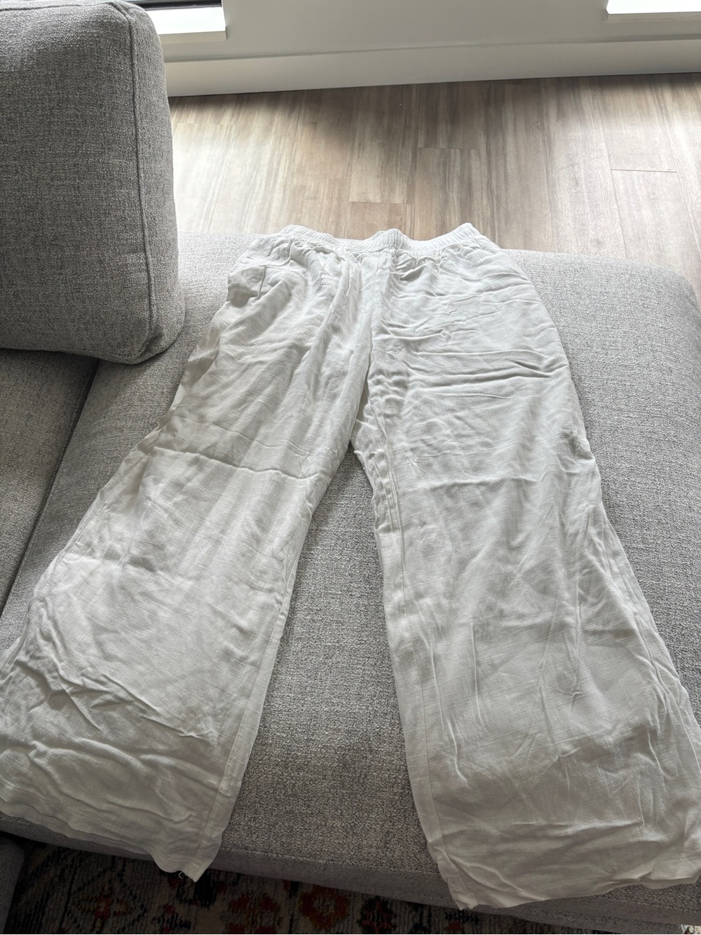 Princess Polly Women's White Relaxed Wide-Leg Lounge Pants